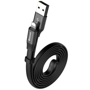 کابل تخت آیفونی بیسوس Baseus Two-in-one Portable Cable CALMBJ-01 طول 23 سانتی متر