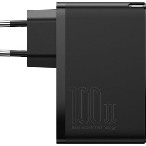 شارژر دیواری فست شارژ چهار پورت بیسوس Baseus GaN2 Pro Quick Charger 2C+2U EU CCGAN2P-L01 با توان 100 وات