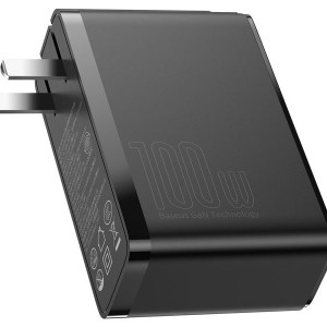شارژر دیواری فست شارژ چهار پورت بیسوس Baseus GaN2 Pro Quick Charger 2C+2U CN CCGAN2P-K01 با توان 100 وات