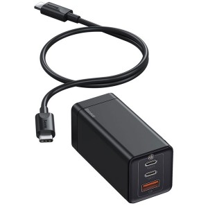 شارژر دیواری فست شارژ سه پورت بیسوس Baseus GaN2 Pro Quick Charger 2C+U US CCGAN2P-G01 با توان 65 وات