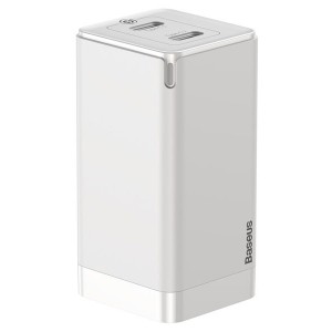 شارژر دیواری فست شارژ با دو پورت بیسوس Baseus GaN2 Quick Charger C+C CN CCGAN-L01 با توان 45 وات
