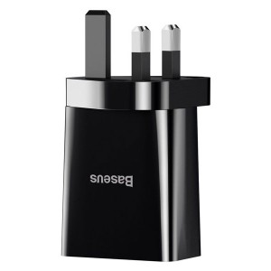 مینی فست شارژر دیواری با دو پورت بیسوس Baseus Mini Dual U Charger 10.5W UK CCFS-S01 با توان 10.5 وات