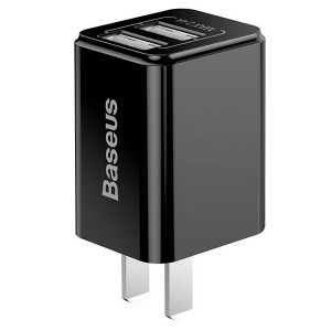 شارژر دیواری سریع با دو پورت بیسوس Baseus Traveler series Dual USB charger(CN) CCALL-EZ01 به توان  2.4 آمپر