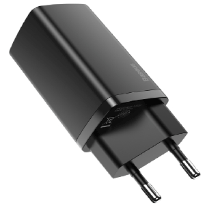 شارژر دیواری فست بیسوس مدل  Baseus Gan2 lite quick charger c+c 65 w Eu    CCGAN2L-EO1