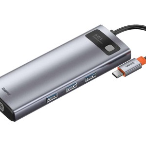 هاب تایپ سی 9  پورت فلزی بیسوس Baseus CAHUB-CU0G 9-in-1 Multifunctional Type-C HUB
