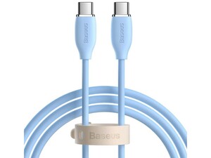 کابل تایپ‌سی به تایپ‌سی بیسوس Baseus CAGD030101 Jelly Liquid Silica Gel Type-C to Type-C Fast Charging Data Cable