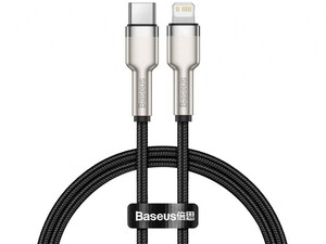 کابل داده و شارژ سریع تایپ‎سی به لایتنینگ 25 سانتی‌متری بیسوس Baseus Cafule Series Metal Data Cable Type C to Lightning 20W CATLJK-01