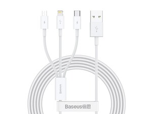کابل شارژ سریع سه سر بیسوس Baseus Superior Fast Charging USB to M+L+C