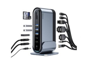 هاب 17 پورت تایپ سی بیسوس Baseus Working Station Three-Screen Multifunctional Type-C CAHUB-DG0G