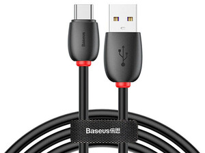 کابل شارژ تایپ سی هواوی بیسوس Baseus Purple Ring HW Flash Charge Type-C Cable 1m