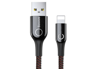 کابل لایتنینگ هوشمند بیسوس Baseus C-shaped Lightning Cable 1m