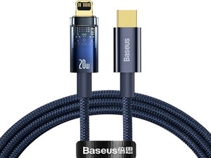 کابل شارژ سریع و انتقال داده لایتنینگ به تایپ سی بیسوس Baseus Explorer Series PD Fast Charge CATS000001 1M