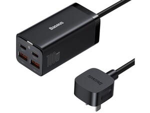 شارژر دیواری سوپر فست شارژ تایپ‎‌سی و یو‌اس‌بی 100 وات بیسوس Baseus GaN3 Pro Fast Charger 2U+2C CN CCGP000001