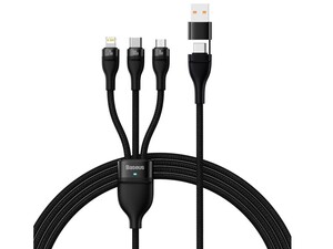 کابل فوق شارژ سریع چند سر 1.2 متری بیسوس Baseus Flash Series Fast Charging Cable 100W CASS030103