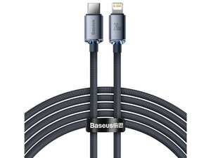 کابل تایپ‌سی به لایتنینگ بیسوس Baseus CAJY000301 Crystal Shine Series Fast Charging Data Cable Type-C to iP 20W