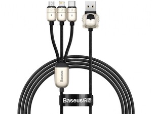 کابل سه سر یواس‌بی به لایتنینگ، میکرو و تایپ‌سی بیسوس BASEUS Year of the Tiger 3in1 USB para M+L+C 3.5A 1.2m CASX010001
