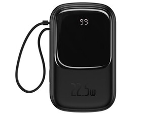 پاور بانک سریع بیسوس با کابل متصل تایپ سی Baseus Qpow Digital Display 20000mAh 22.5W PPQD-I01