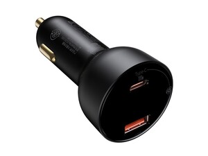 شارژر فندکی دو پورت فست شارژ بیسوس Baseus Superme Digital Display 100 W CCZX-01