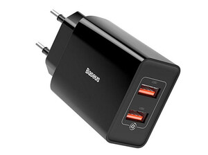 شارژر دیواری سریع دو پورت بیسوس Baseus Dual USB Speed Mini Charger