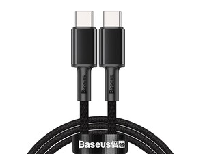 کابل شارژ سریع و انتقال داده تایپ سی به تایپ بیسوس Baseus Metal Data Cable 100W Type-C 2m