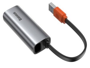 هاب آداپتور بیسوس Baseus Steel Cannon Series USB A Gigabit LAN Adapter