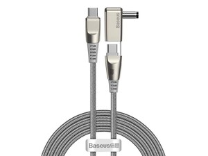 کابل دو سر تایپ سی به سوزنی لپ تاپ بیسوس Baseus Flash one for two Fast Charge Cable 100W 2m