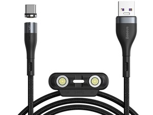 کابل آهنربایی سه سر سریع بیسوس Baseus Zinc Magnetic Cable Kit 5A 1m