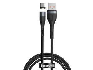 کابل شارژ آهنربایی تایپ سی بیسوس Baseus Zinc Magnetic Type-C Cable 3A 1m