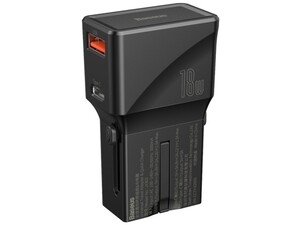 شارژر دیواری سریع دو پورت چندشاخه بیسوس Baseus Universal Conversion Plug