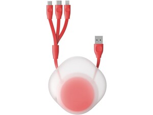 کابل شارژ سه سر بیسوس Baseus Little Reunion One-Way Stretchable Cable 85cm