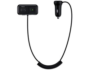 شارژر فندکی با قابلیت پخش موسیقی و تماس  بیسوس Baseus T typed S-16 wireless MP3 car charger CCTM-E01