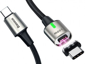 کابل آهنربایی دوسر تایپ سی سریع بیسوس Baseus Zinc Magnetic Type-C Cable 1.2m