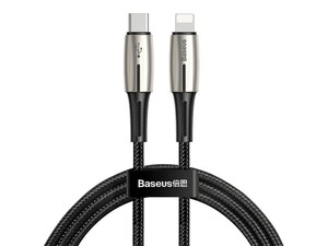 کابل شارژ سریع و انتقال داده تایپ سی به لایتنینگ بیسوس Baseus Water Drop Type-C to iP Cable 1.3m