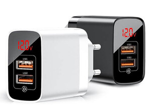 آداپتور دو پورت سریع بیسوس Baseus Mirror Lake BS-E912 Charger