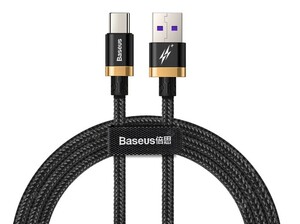 کابل تایپ سی سریع بیسوس Baseus Purple Gold Red Flash Type-C Cable 2m