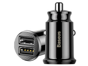 شارژر فندکی بیسوس Baseus Grain Dual USB Car Charger CCALL-ML01