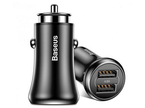 شارژر فندکی سریع بیسوس Baseus Gentleman Dual USB Car Charger