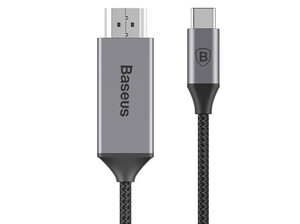 کابل تایپ سی به اچ دی آم آی بیسوس Baseus Video Type-C Male To HDMI Male Cable 1.8m