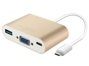 هاب آداپتور تایپ سی به وی جی ای بیسوس Baseus Sharp Series Type-C To VGA+HUB Adapter