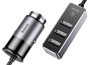 شارژر فندکی چهار پورت بیسوس Baseus Four Interfaces Output Patulous Car Charger