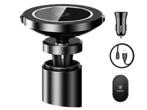 نگهدارنده و شارژر بی سیم گوشی بیسوس Baseus Big Ears Car Mount Wireless Charger