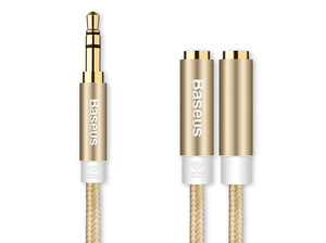 کابل صدا دو سر بیسوس Baseus Fulency 2 in 1 Audio Cable