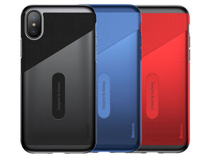قاب محافظ بیسوس آیفون Baseus Card Pocket Case Apple iPhone X