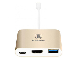 هاب آداپتور تایپ سی به اچ دی ام آی بیسوس Baseus Sharp Series Type-C To HDMI+HUB Adapter For Macbook