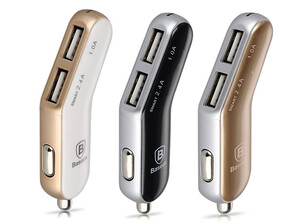 شارژر فندکی سریع بیسوس Baseus Smart-Thin Series Fashion Tiny Car Charger