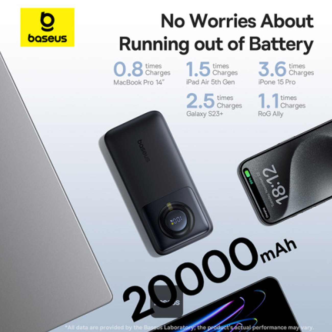 باتری با ظرفیت بالا شارژر همراه