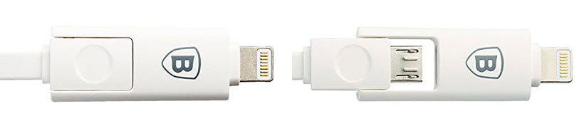 کانکتورهای Lightning و Micro USB کابل بیسوس