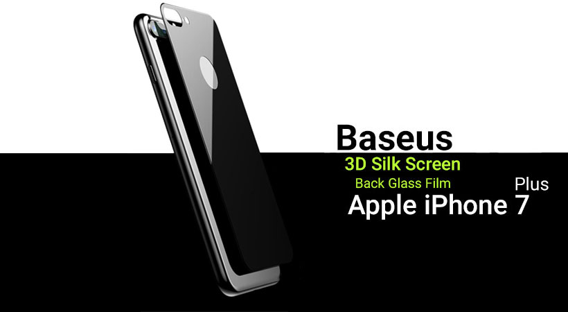 محافظ شیشه ای پشت بیسوس آیفون Baseus 3D Silk Screen Back Glass Film Apple iPhone 7 Plus