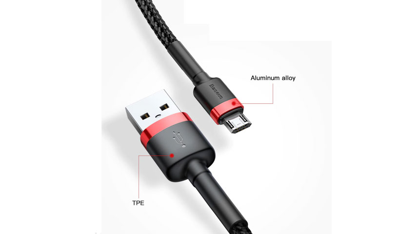 ساختار و طراحی کابل Baseus Cafule Fast Charging