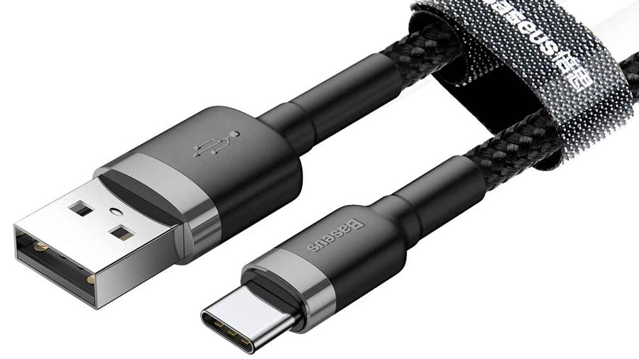 کابل شارژ و انتقال دیتای بیسوس مدل Baseus Cafule Series 3A QC3.0 Type-C to USB Quick Charging Cable